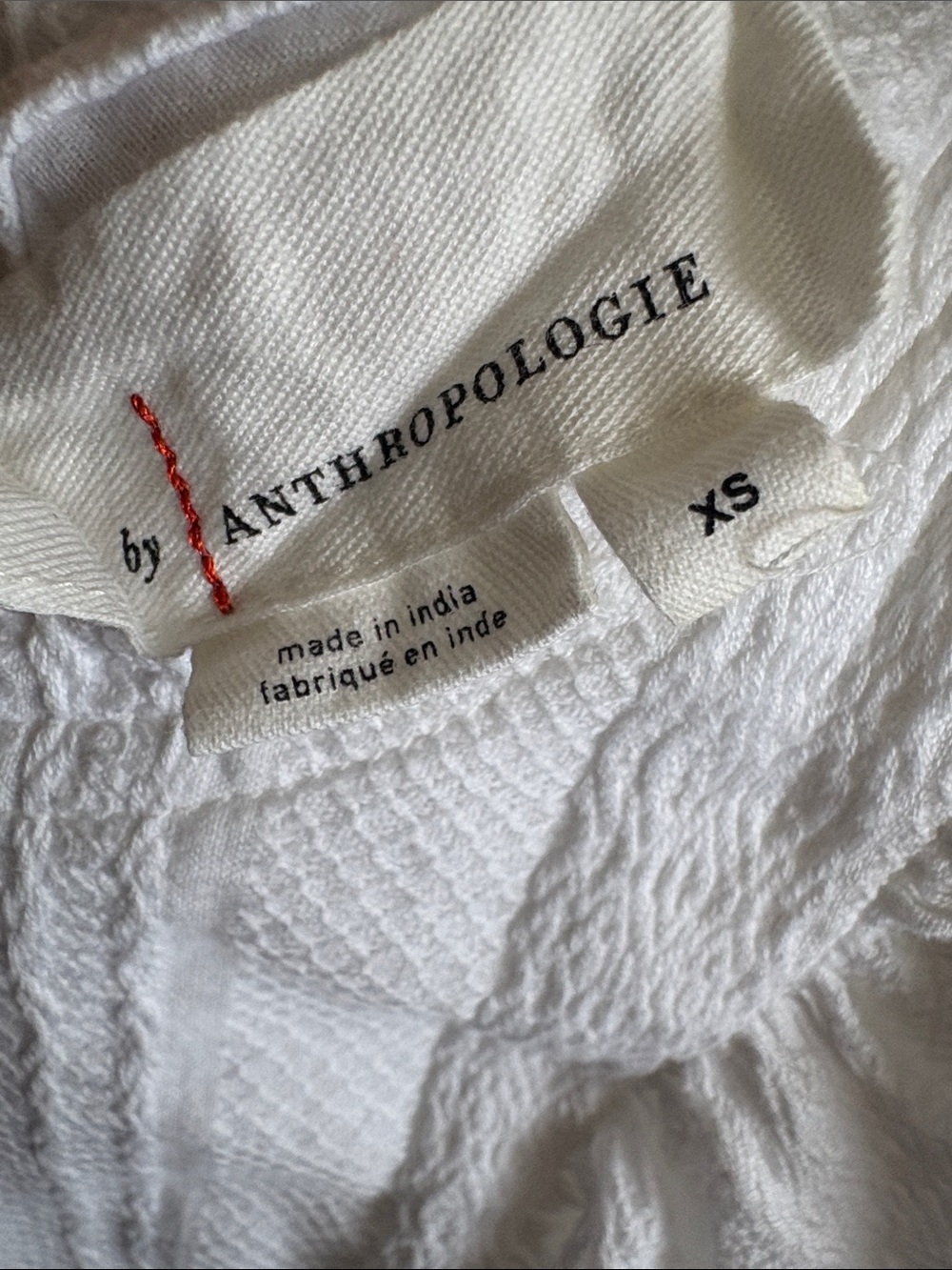 Anthropologie Women’s White Ruffle Sleeve Top - Picture 4 of 5